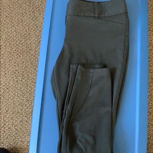 Green ponte knit pants from the Limited